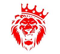 Lion Crown Car Decal - 'Not All Kings Wear Crowns' Vinyl Sticker For Window & Bumper(Red,45X36CM)