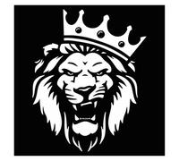 Lion Crown Car Decal - 'Not All Kings Wear Crowns' Vinyl Sticker For Window & Bumper(Silver,35X28CM)