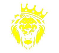 Lion Crown Car Decal - 'Not All Kings Wear Crowns' Vinyl Sticker For Window & Bumper(Yellow,25X20CM)