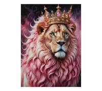 Lion Crown Jewel 1000 Piece Mini Jigsaw Puzzle For Adults Home Decor | 70x50cm Cardboard Puzzle Lovers Family Bonding Puzzle Game Gathering Gift Room Ornament