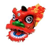 Lion Dance Costume Lion Dance Traditional Mascot Head Dragon And Props Chinese New Year Dragon Dances(Rosso)