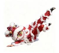 Lion Dance Costumes Suitable for Height 150-175cm / 59-69 in, Chinese Lion Dance Wool Chinese Dragon Dance Costume Show(White,Style A)