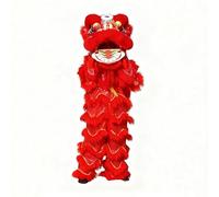 Lion Dance Costumes Suitable for Height 150-175cm / 59-69 in, Chinese Lion Dance Wool Chinese Dragon Dance Costume Show(Red,Style A)