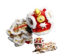 Lion Dance Dog Costume - Festive Pet Outfit For Chinese New Year | Soft Plush Material With Adjustable Straps, Colorful Decorative Mane, Lightweight And Comfortable For Small To Medium Dogs