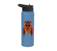 Lion Dance Head - Happy Chinese New Year - The Red Fire Goat Stainless Steel Insulated Water Bottle
