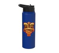 Lion Dance Head - Happy Chinese New Year -The Red Fire Goat Stainless Steel Insulated Water Bottle