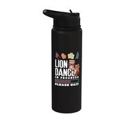 Lion Dance in Progress Please Wait Chinese New Year Stainless Steel Insulated Water Bottle