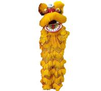 Lion Dance Mascot Costume, Chinese Traditional Gift For 5-15 Years Teens To Keep Them Away From Electronics And Love Sports,For Party Carnival Halloween Yellow-Duos