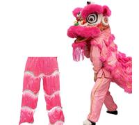 Lion Dance Mascot Costume, Chinese Traditional Gift For 5-15 Years Teens To Keep Them Away From Electronics And Love Sports,For Party Carnival Halloween Yellow-Duos