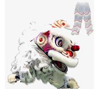 Lion Dance Mascot Costume for Ages 5-15, Traditional Chinese Costume for Parties, Carnivals, and Halloween, Encourages Active Play and Sports