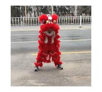 Lion Dance Mascot Costume, Outdoor Sports Lion Dance Chinese Dragon Props, Suitable For Solo Performances By Individuals 150-175cm Tall And 59-69 In Height(Red,Style B)