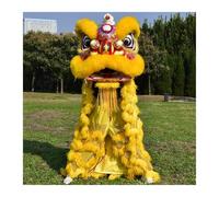 Lion Dance Mascot Costume, Outdoor Sports Lion Dance Chinese Dragon Props, Suitable For Solo Performances By Individuals 150-175cm Tall And 59-69 In Height(Yellow,Style A)