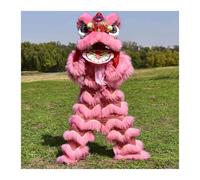 Lion Dance Mascot Costume, Outdoor Sports Lion Dance Chinese Dragon Props, Suitable For Solo Performances By Individuals 150-175cm Tall And 59-69 In Height(Pink,Style B)