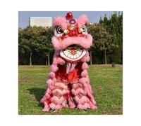 Lion Dance Mascot Costume | Traditional Chinese Dragon & Lion Dance Outfit for Lunar New Year, Carnivals, Parties & Stage Performances, Height 150-175cm / 59-69 in(Pink,Style A)