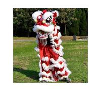 Lion Dance Mascot Costume | Traditional Chinese Dragon & Lion Dance Outfit for Lunar New Year, Carnivals, Parties & Stage Performances, Height 150-175cm / 59-69 in(White,Style A)