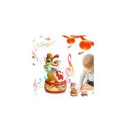 Lion Dance Walking Animal Toys for Kids,Automatic Head Shaking Movement, Electric Sensory Lion Dance with Music and Light,Wealth Prosperity Good Fortune Totem,Spring Festival Lunar New Year Gift