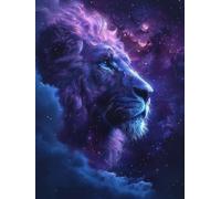 Lion Diamond Art Kits Adults, 5D Diamond Painting Animal, DIY Full Drill Cross Stitch Embroidery Crystal Art Kits, Crafts for Adults, Paintings for Home Wall Decor, Gifts for Women 40x52 inch 0-3469