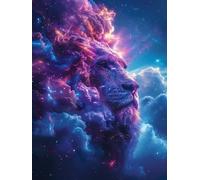 Lion Diamond Art Kits Adults, 5D Diamond Painting Fantasy, DIY Full Drill Cross Stitch Embroidery Crystal Art Kits, Crafts for Adults, Paintings for Home Wall Decor, Gifts for Women 24x32 inch W-8494