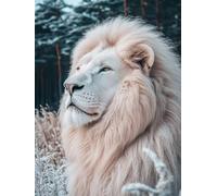 Lion Diamond Art Kits Adults, Diamond Painting Animal Crystal Art Kits for Adults Kids DIY 5D Square Full Drill Gem Dots Embroidery Paintings Crafts Picture for Beginners, Room Decor 70x95cm 2z-144