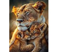 Lion Diamond Art Kits Adults, Square Drill Diamond Painting Animal for Beginners, DIY Crystal Art for Adults, 5D Crystal Creations Kit Gifts, Gem Arts and Crafts for Home Decor 32x40 inch C3-739