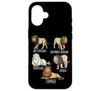 Lion Different Types Varieties Wildlife Lions Animal Lover Case for iPhone 16