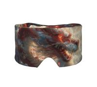 Lion-Dragon red Print Eye Shade Cover for Nap Travel Yoga,Eye Cover Blindfold Travel Office Nap Airplane