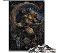 Lion Dream Catcher Jigsaws 1000 Pieces for Adults, Learning Educational Toys Family Games Suitable for Desktop Decoration (50x75cm)