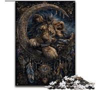 Lion Dream Catcher Puzzles for Adults 1000 Pieces, Fun Games Every Piece Is Unique - Challenging Family Fun Game (26x38cm)