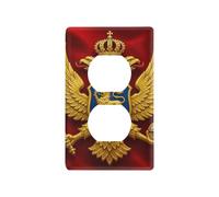 Lion Eagle Red Blue Light Switch Cover Plate Decorative Flame Retardant PC Duplex Outlet Cover 4.53 x 2.76 Inches