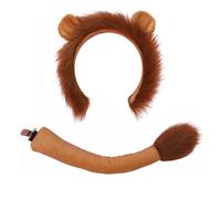 Lion Ears and Tail Lion Ears Costume Set Ears Strip Costumes for Women Girls Halloween Celebration Costume for Kids Adults Fashion Helmet for