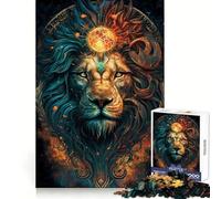 Lion Enchanted Universe Jigsaw Puzzles for Adults 1000 Piece Brain Agility Restful Game Happy Challenge Night Game (50x75cm)