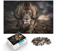 Lion Evil 1000 Piece Jigsaw, New Year Gift, 1000pcs (70x50cm) | For classic jigsaw enjoyment, this adult jigsaw puzzle with 1000 pieces fits quiet afternoons.