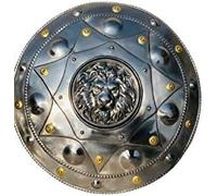 Lion Face Round Medieval Shield ~ Knight Armor Shield Solid Steel Size 22 Inch ~ Round Metal Shields ~ Home Decor~ Gift Item