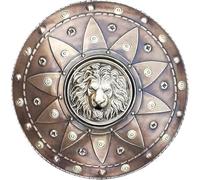 Lion Face Round Shield Medieval Iron Shield Knight Armor Defence Shield Home Decor Item Gift for Him