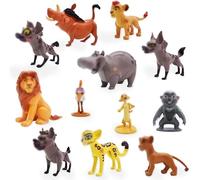 Lion Figures Set, Mini Lion Set, Lion Cake Decoration, Cartoon Character Cake Decoration, for Kids Birthday Decor Ornaments Party Supplies-12pcs