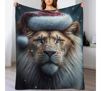 Lion Flannel Throw Blanket, Super Soft Fuzzy Warm, Lightweight Fluffy Plush Blanket for Bed Sofa Couch Travel Nap Throws Blanket（180×200cm）