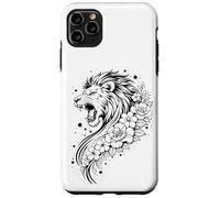 Lion Floral Tropical Flowers Line Art Splash Case for iPhone 11 Pro Max