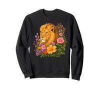 Lion Flower Floral Cute Lion Lover Sweatshirt