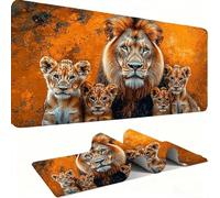 Lion Forest Mouse Pad 1500x800x3 mm, Gaming Accessories Mouse Mat - Mousepad with Non-Slip Base and Stitched Edge Compatible with Laser and Optical Mice Table Pad for Gaming Office (150x80) j0xk-209