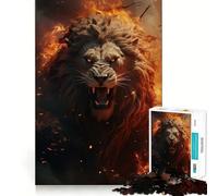 Lion From Hell Teenager Jigsaw Puzzles 1000 Pieces Creative Fun Clear Color Fun Challenge Birthday Gift (50x75cm)