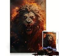 Lion From Hell Teenager Jigsaw Puzzles 1000 Pieces Creative Fun Clear Color Fun Challenge Birthday Gift (50x75cm)