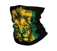Lion Funny Saint Vincent And The Grenadines Flag Women Men Bandana Multifunctional Neck Gaiter Windproof Magic Headband For Camping Volleyball Soccer