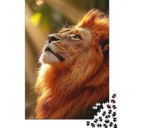 Lion Gazing Into The Light Jigsaw Puzzle for Adults, 1000 Pieces, 52x38cm/1000pcs, Screen-Free Leisure, Evening Leisure And Puzzle Lovers