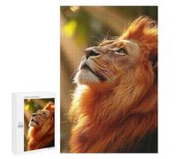 Lion Gazing Into The Light Puzzle for Adults, 1000 PCS, Illustrated Jigsaw Edition, An Engaging Indoor Activity for Quiet Evenings