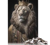 Lion Generative AI Jigsaw Puzzles for Adults Kids. 1000 Piece Impossible Challenge Toy Educational Games Home Decoration for Adults& Kids Age 14 Years Up 1000pcs (38x26cm)