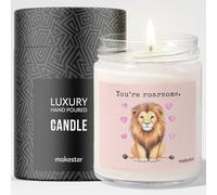 Lion Gifts - Luxury Soy Wax Candle - Vanilla, Jasmine, Sugared Almond - Makester