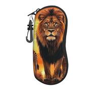 Lion Giraffe Zebra Printed Glasses Case Ultra-Light Soft Shell Protective Eyewear Organizer For Men And Women