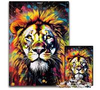 Lion Graffiti Art Jigsaw Puzzles 1000 Pieces for Adults cardboard Jigsaw Puzzles for Home Decor & Holiday Fun 26X38CM/10.23x14.96inch