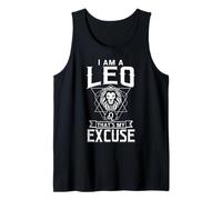 Lion graphic art July August Birthday Gifts Leo Zodiac sign Tank Top