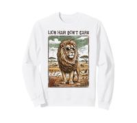 Lion Hair Don't Care Sunglasses Retro Savannah Funny Sweatshirt